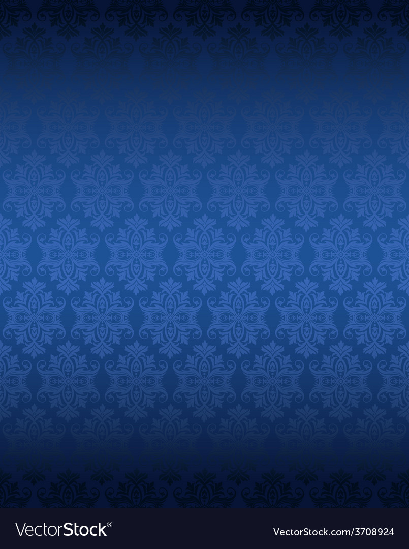 Floral Wallpaper Blue Color - HD Wallpaper 