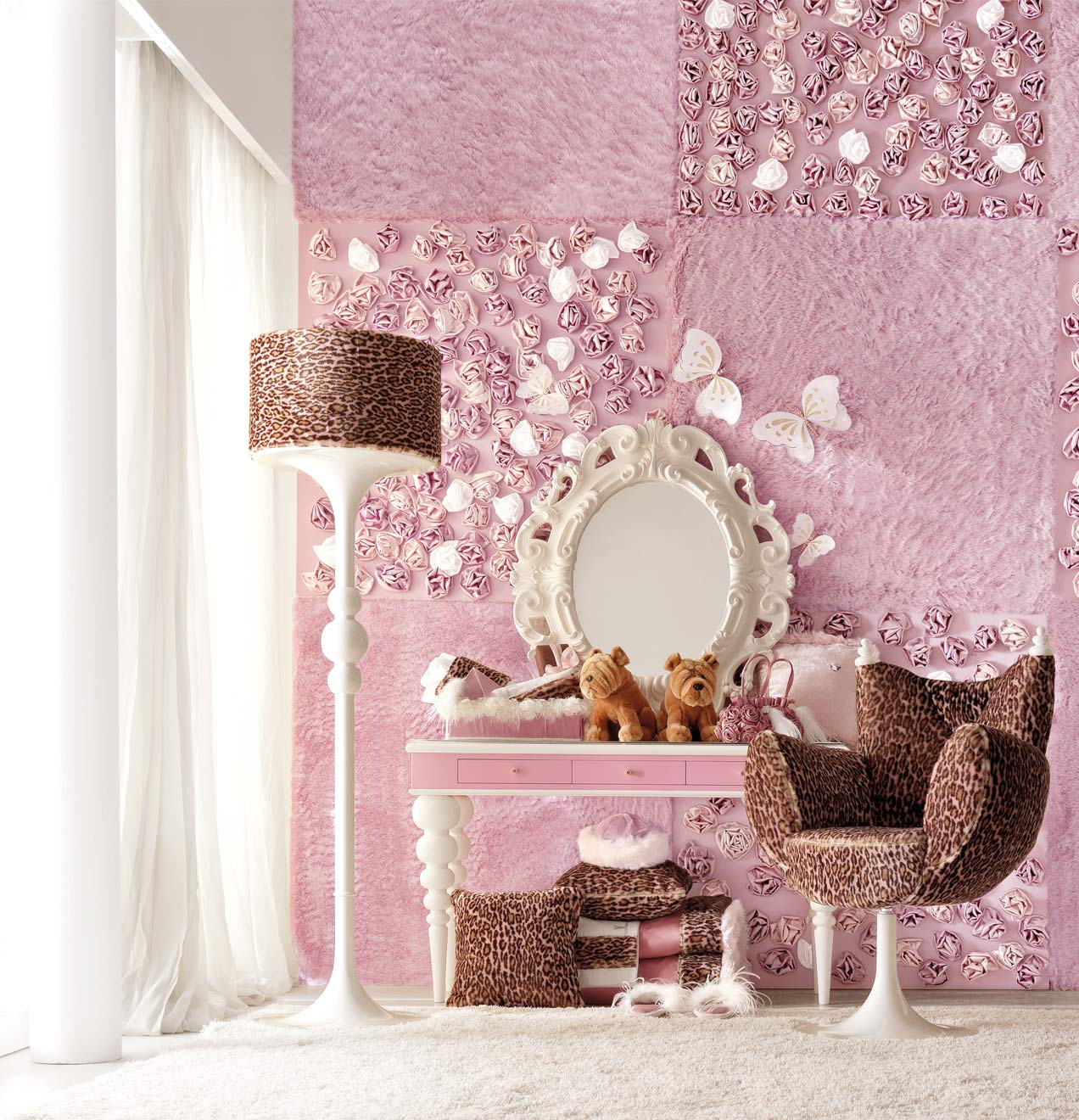 Bedroom Design Pale Pink Wallpaper For Girls Grey - Pink Wallpaper Bedroom Ideas - HD Wallpaper 