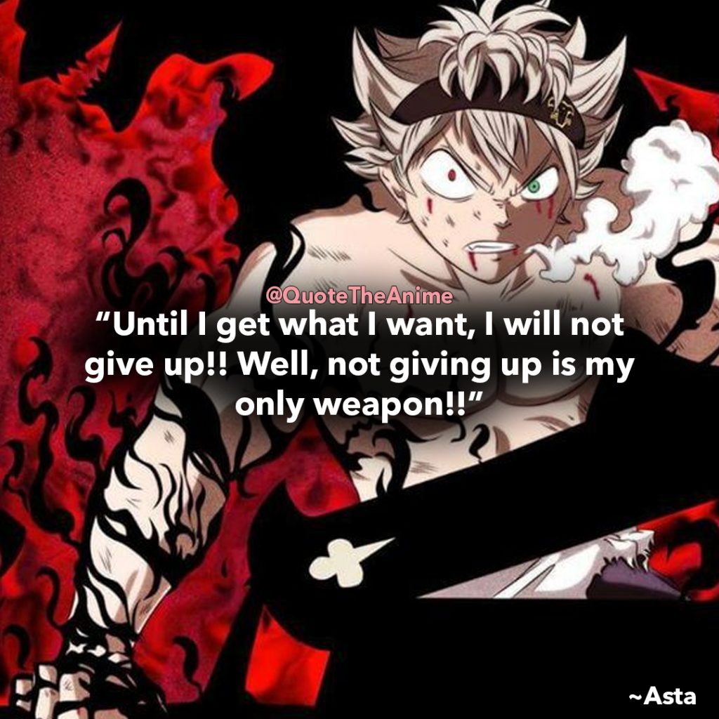 Black Clover Quotes Until I Get What I Want, I Will - Black Clover Asta Quotes - HD Wallpaper 