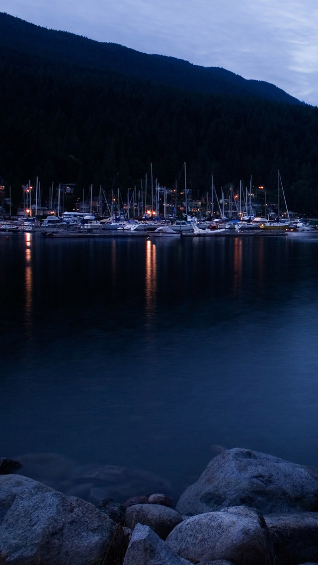 Deep Cove At Dusk Iphone Wallpaper - Deep Cove Vancouver Whale - HD Wallpaper 