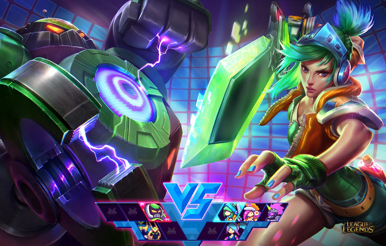 Photo Wallpaper Robot, League Of Legends, Riven, Lol - League Of Legend Arcade - HD Wallpaper 