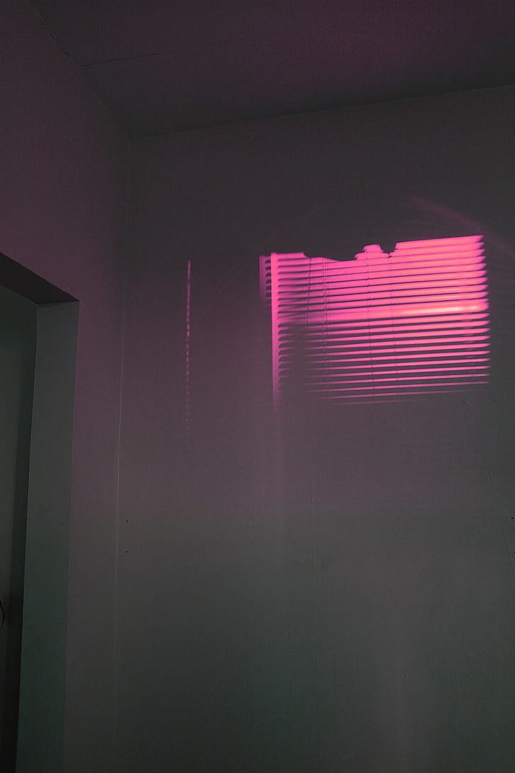 Black And White Led Light, Neon, Pastel, Pink Color, - Neon Light Through Window - HD Wallpaper 