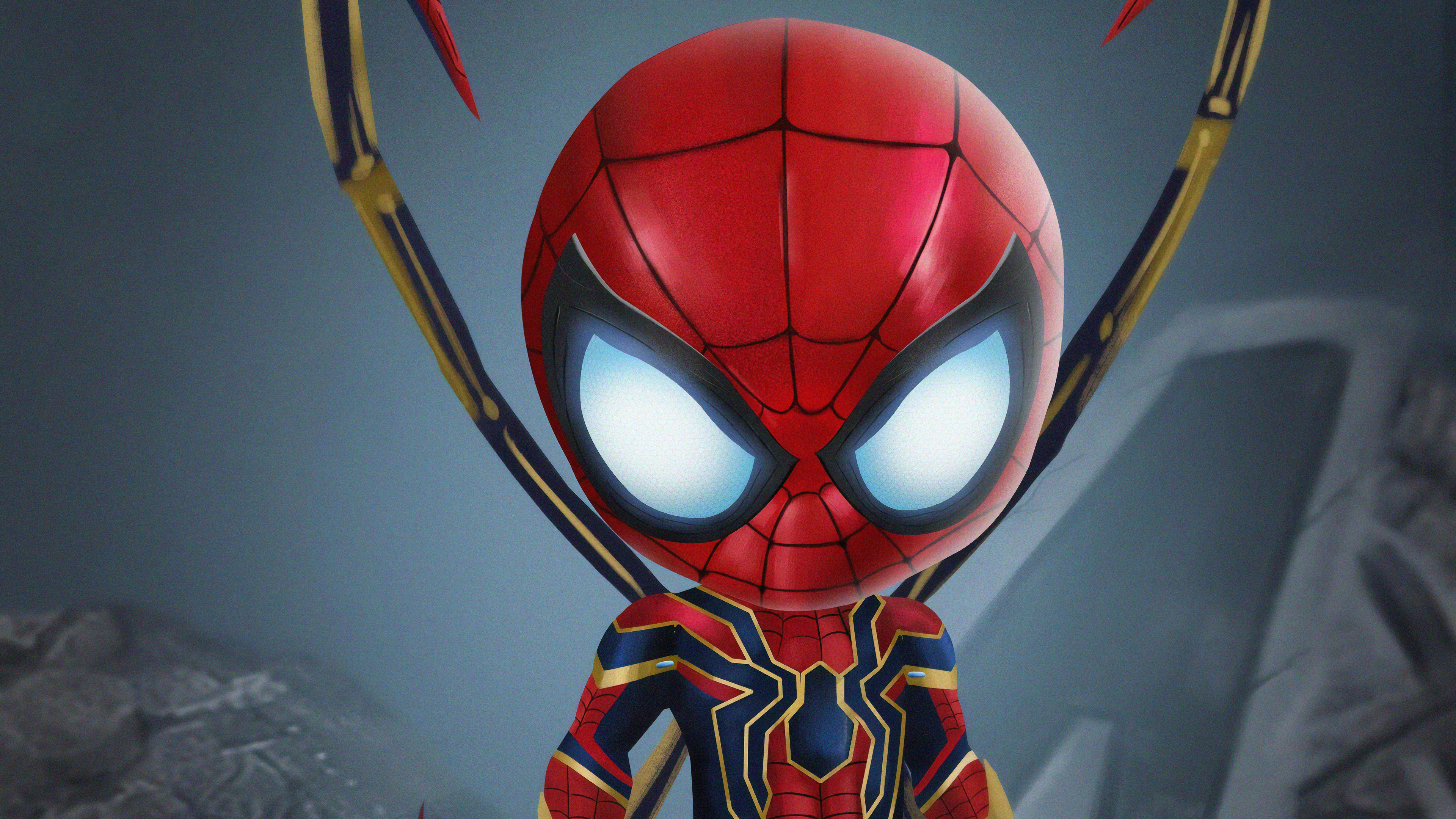 Cute Iron Spider Man - HD Wallpaper 