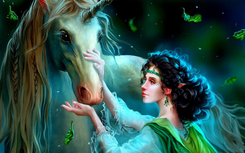 Magic Touch Wallpaper,friends Hd Wallpaper,artworks - Elf Unicorn - HD Wallpaper 
