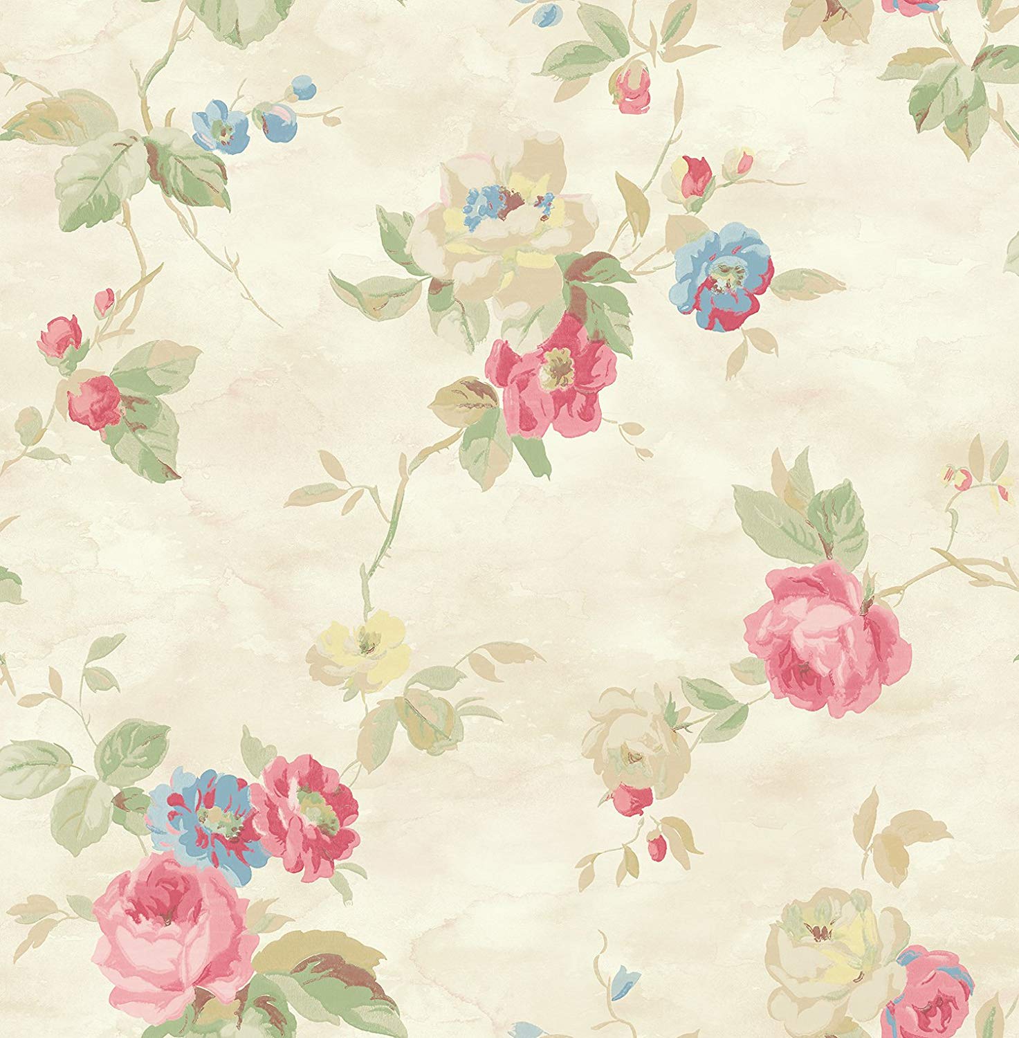 Floral Watercolor Wallpaper Vintage - HD Wallpaper 