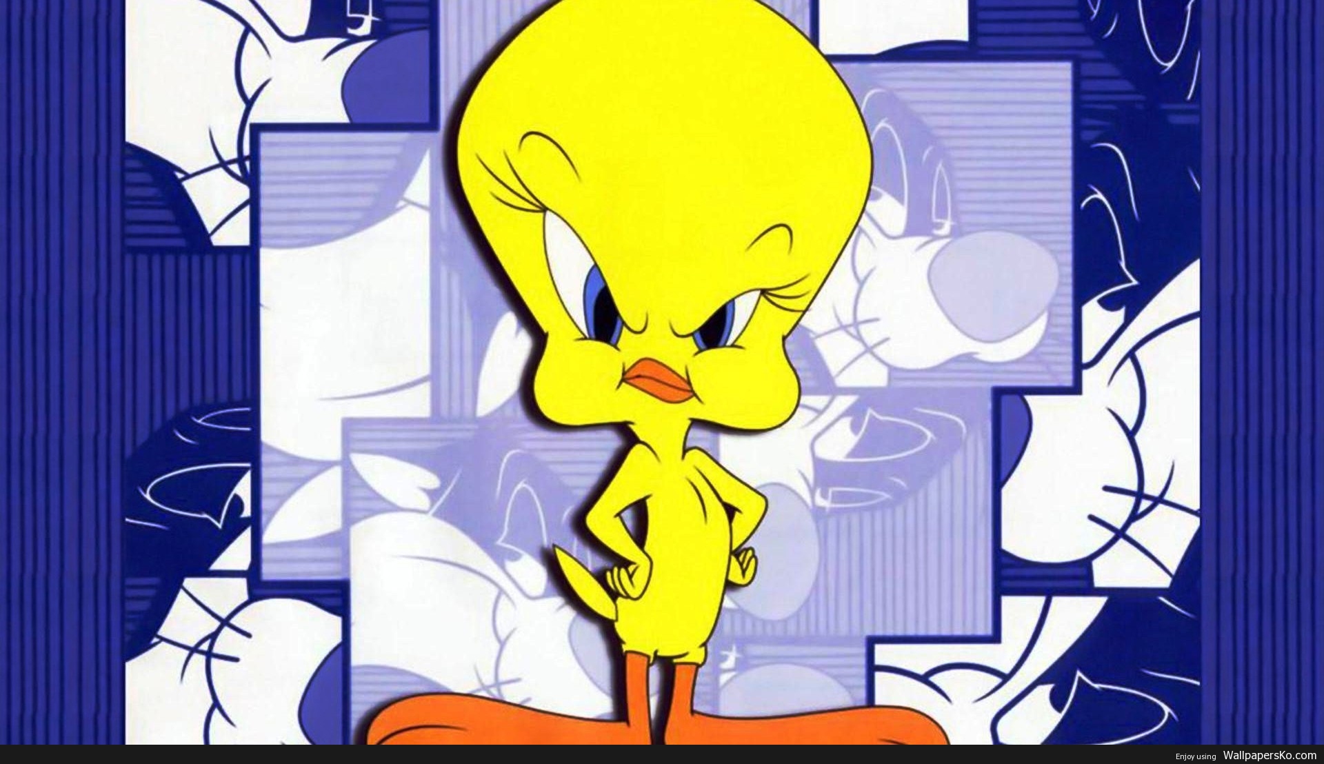 Gangsta Tweety Wallpaper - Gangster Cartoon Tweety Bird - HD Wallpaper 