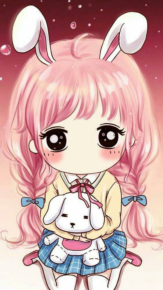 Kawaii Cute Anime Girl - HD Wallpaper 