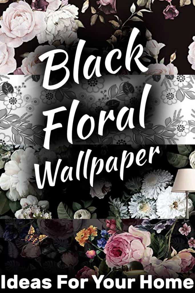 Black Floral Wallpaper Ideas For Your Home - Poster - HD Wallpaper 