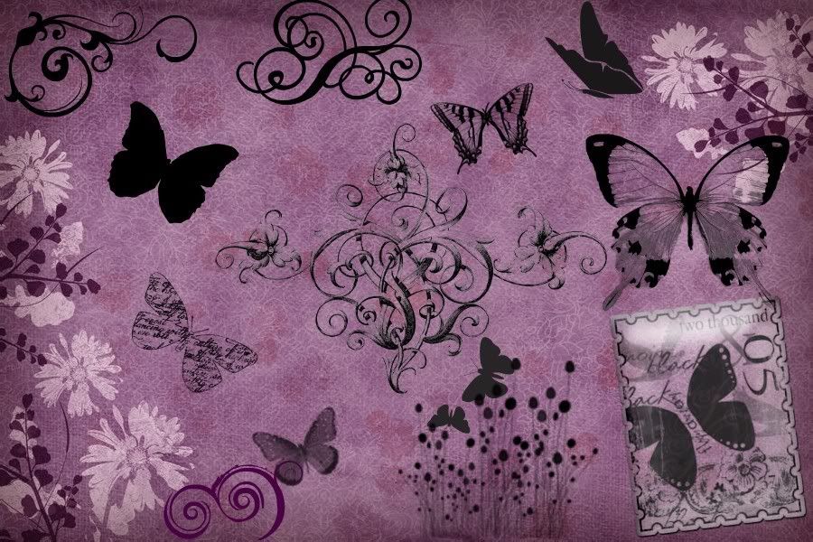 Purple Butterflies Backgrounds - HD Wallpaper 