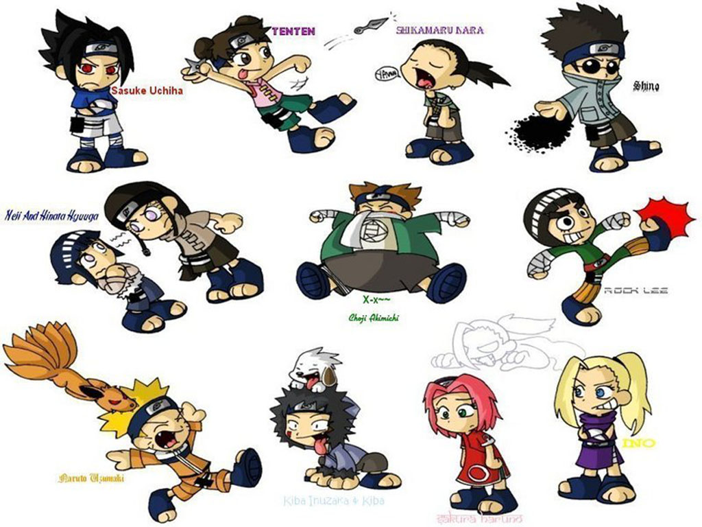 Chibi Naruto X Hinata - HD Wallpaper 