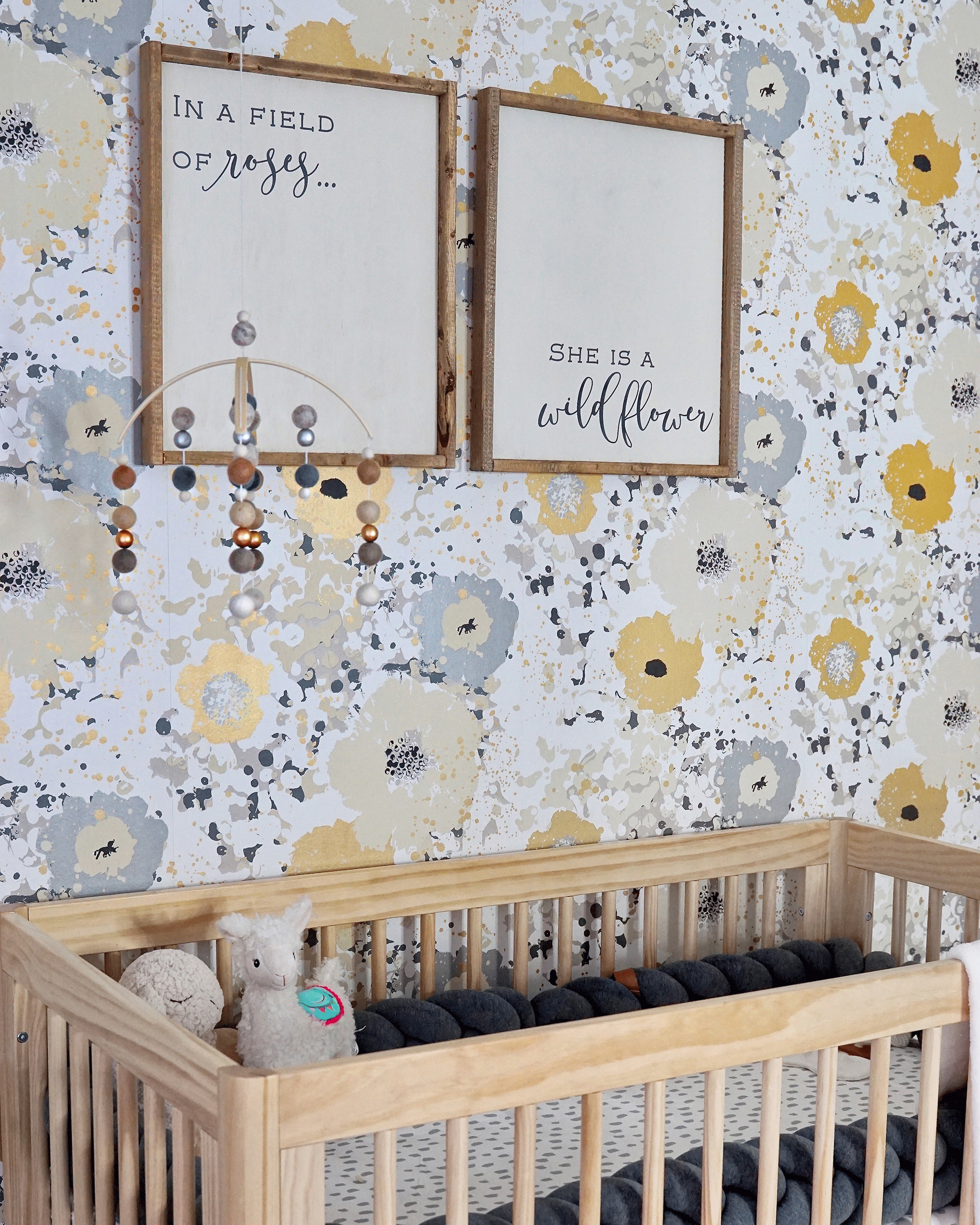 Baby Girl Nursery Ideas Grey And Yellow - HD Wallpaper 