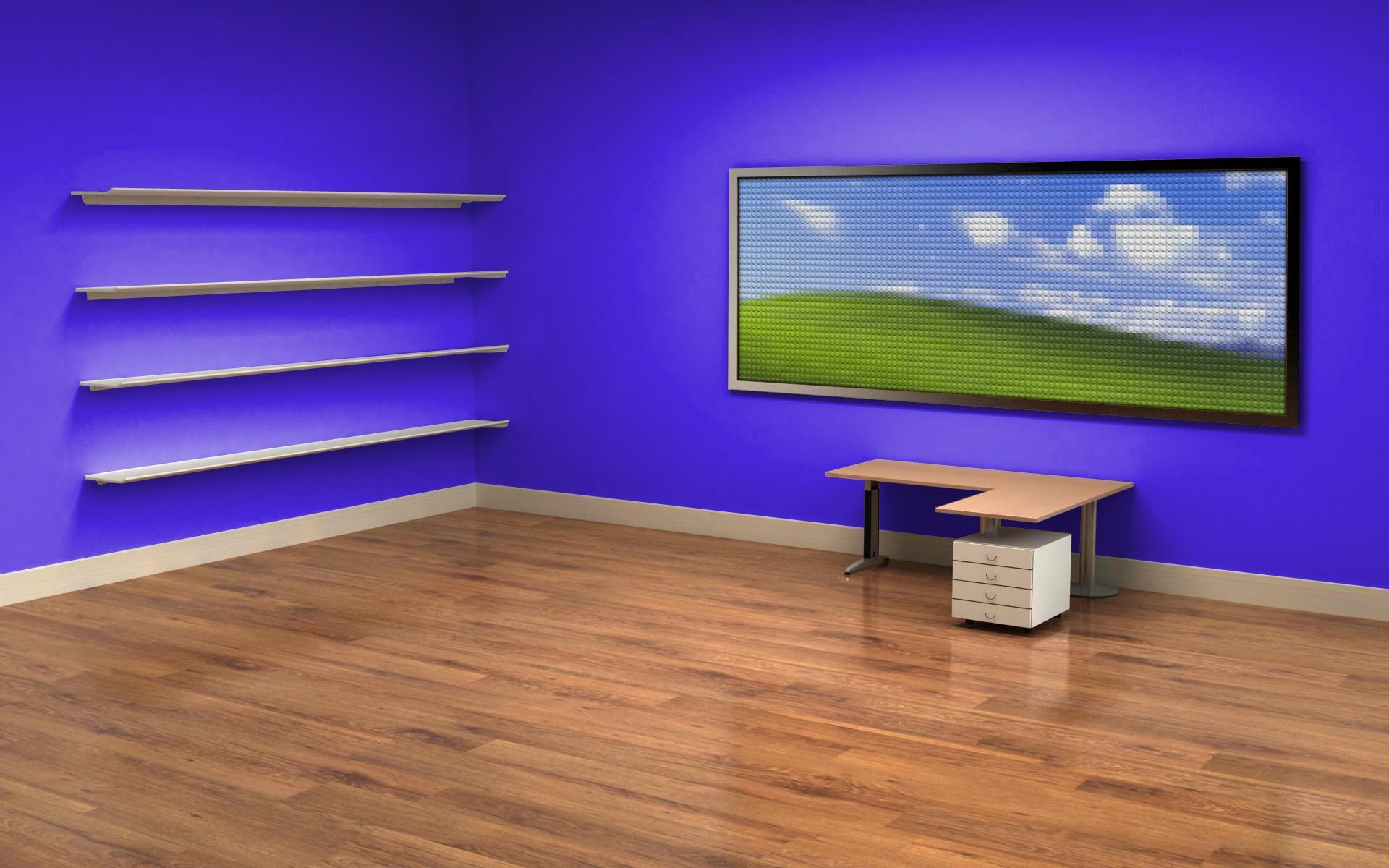 Empty Office Wallpaper 1459 Source  - Shelf Desktop Background