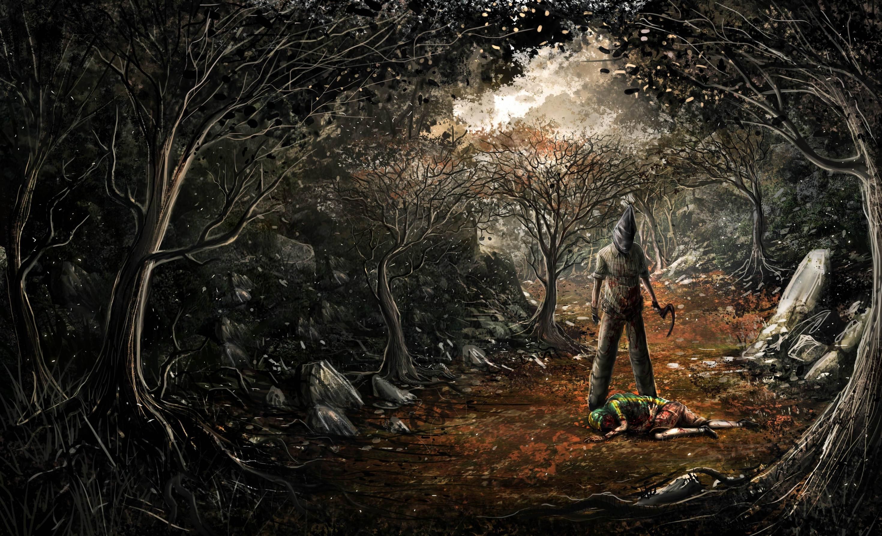 Nature Dark Creepy Background - HD Wallpaper 