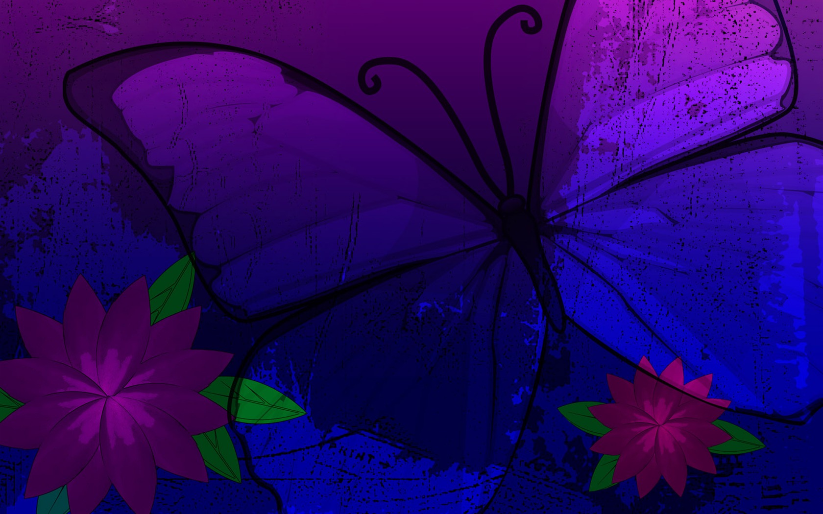 Purple Butterfly Wallpaper - HD Wallpaper 