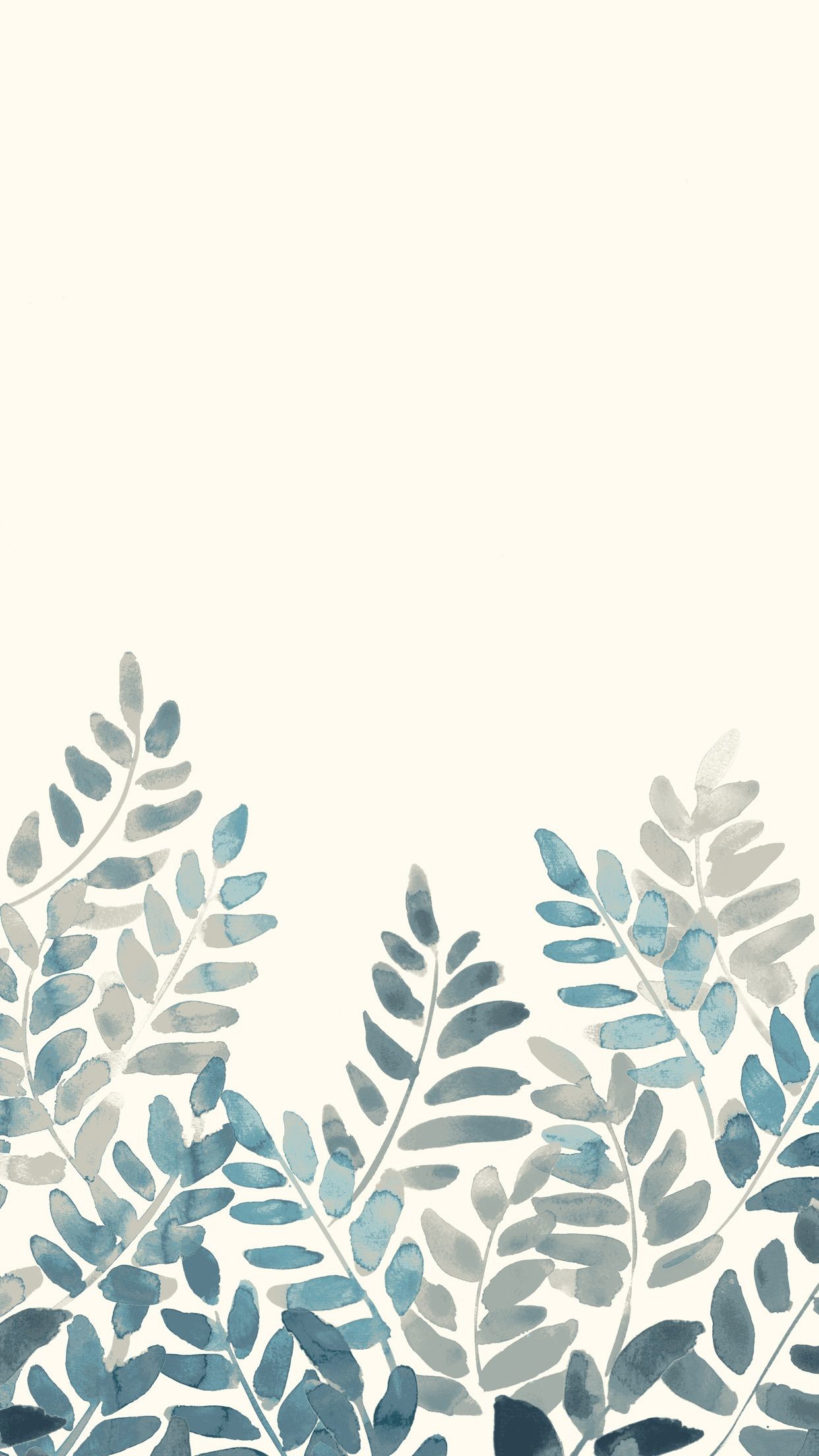 1242x2208, West Elm Watercolor Fern Wallpaper 2 1,242ã2,208 - Iphone Wallpaper Watercolor - HD Wallpaper 