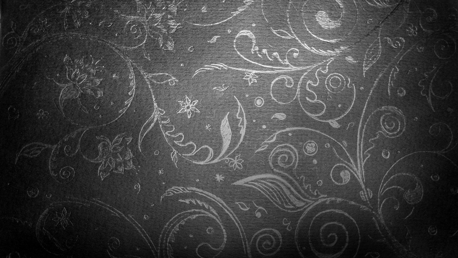 Black Floral Wallpaper - HD Wallpaper 