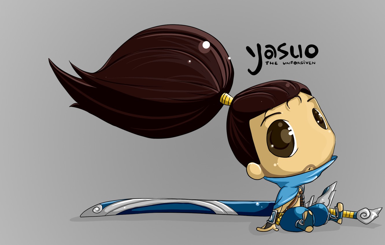 Photo Wallpaper Chibi, Art, Lol, League Of Legends, - League Of Legends Yasuo Chibi - HD Wallpaper 