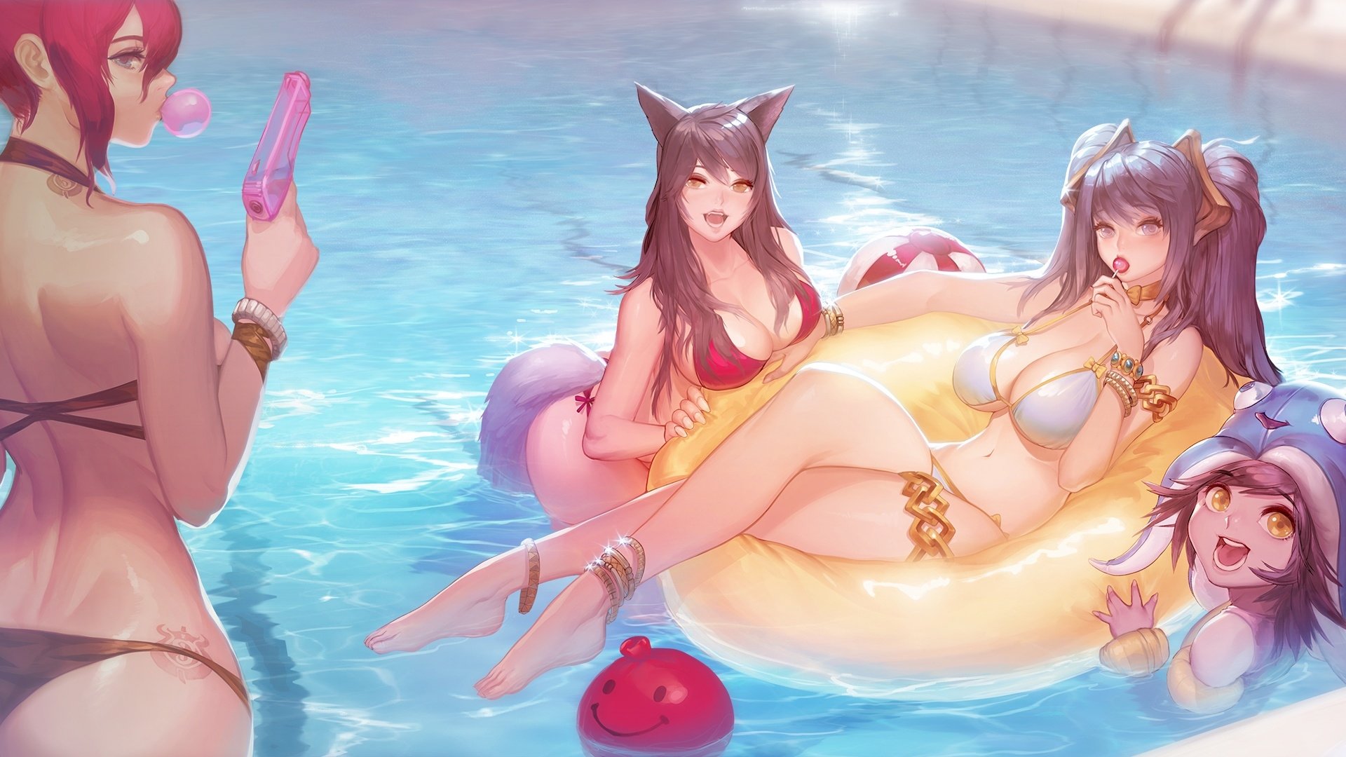 Miss Fortune And Ahri - HD Wallpaper 