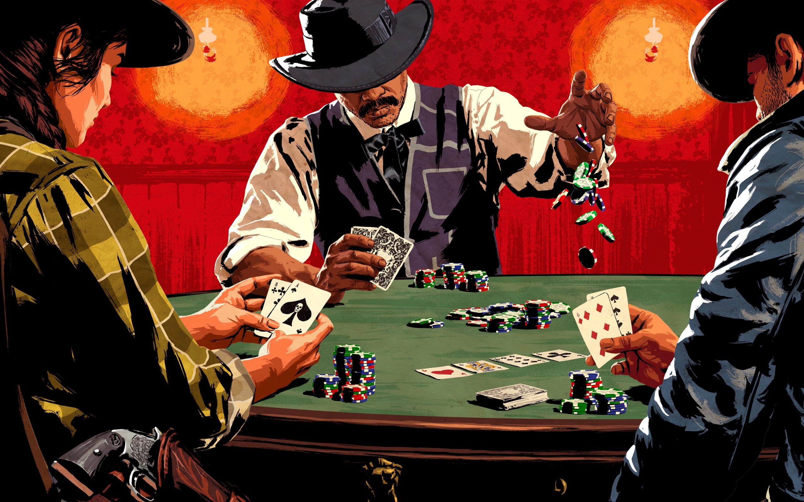 Wallpaper Of Poker, Red Dead Redemption 2, Rdr2 Background - Red Dead Online Poker - HD Wallpaper 