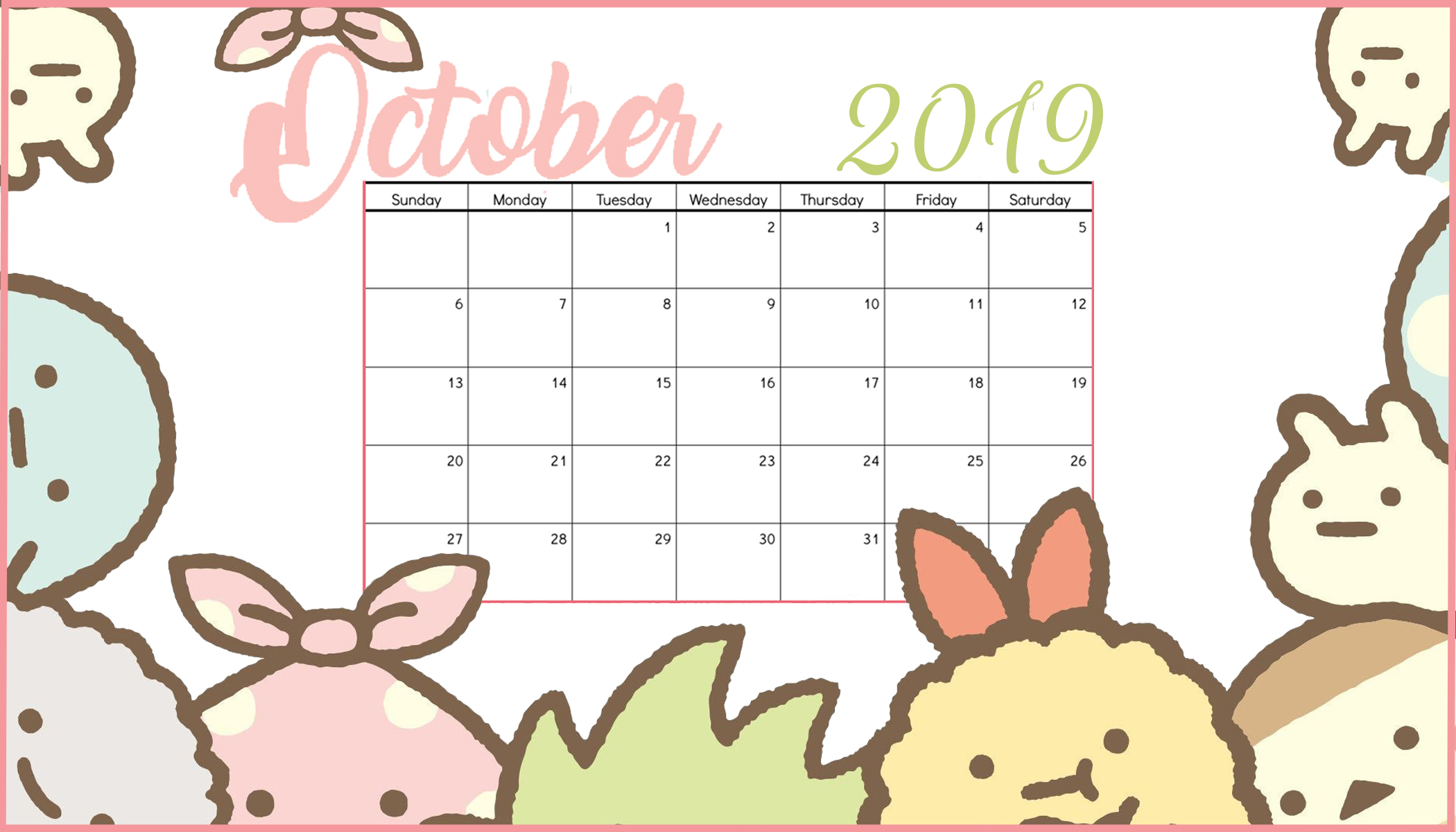 November 2019 Desktop Wallpaper Cute - HD Wallpaper 