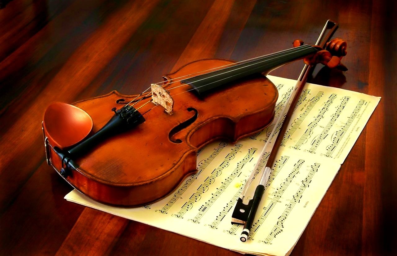 Violin In Scenery - HD Wallpaper 