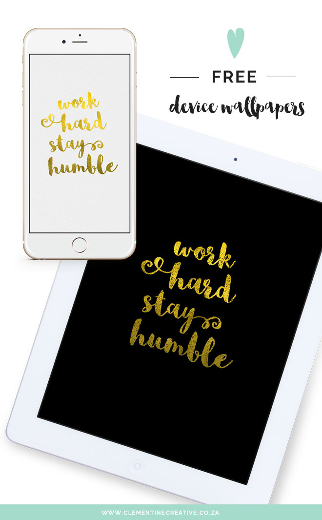 Work Hard, Stay Humble, Free Gold Wallpapers - Illustration - HD Wallpaper 