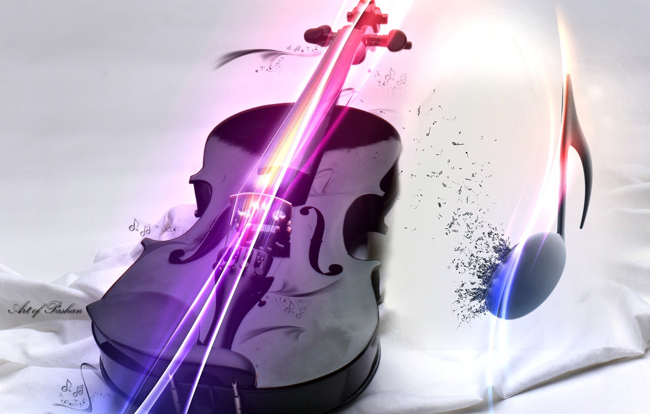 Photo Wallpaper Violin, Black, Note, Inspiration, On - Fardeen Name Meaning In Urdu - HD Wallpaper 