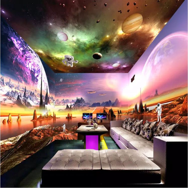 Mofang Starry Sky Space Galaxy 3d Wallpaper Designs - Interior Design - HD Wallpaper 