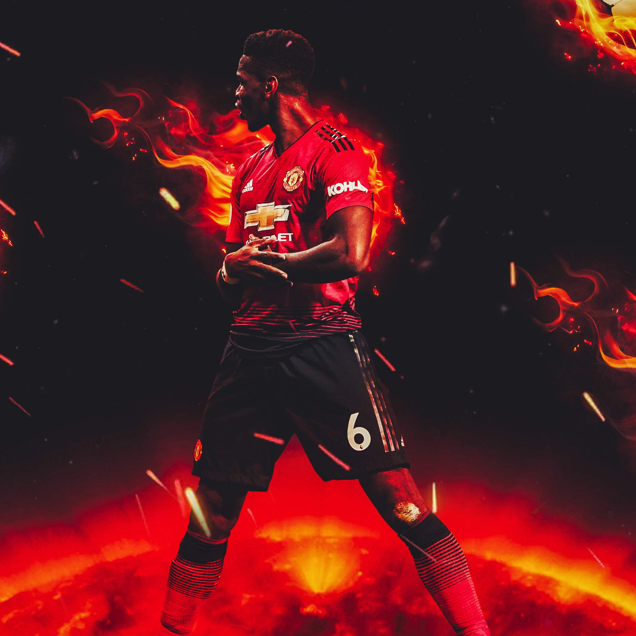 Paul Pogba For Manchester United Wallpaper - Paul Pogba Wallpaper Iphone - HD Wallpaper 