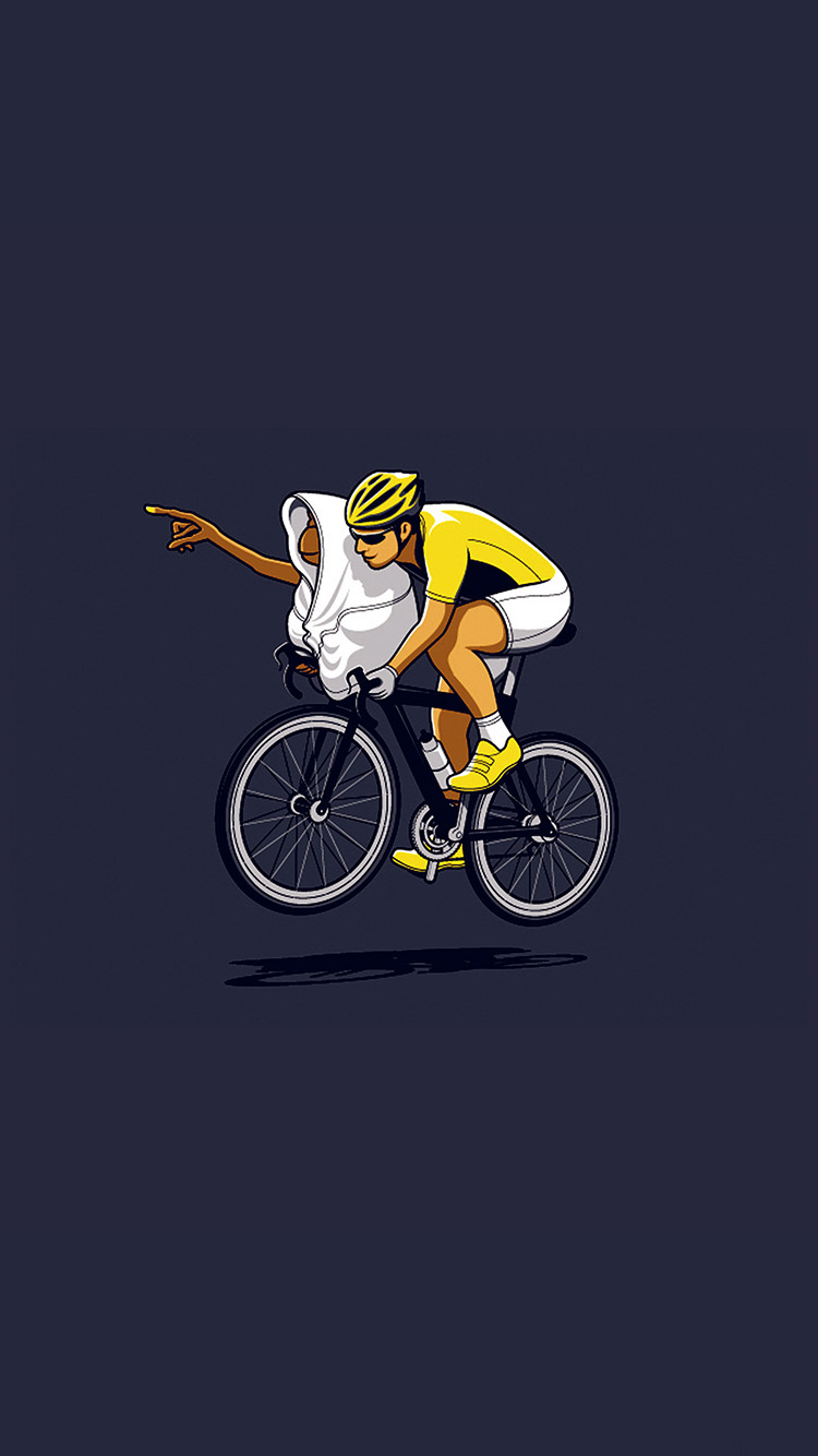 Et Riding Bike Funny Illustration Iphone 6 Wallpaper - Cycling Iphone Wallpaper Hd - HD Wallpaper 