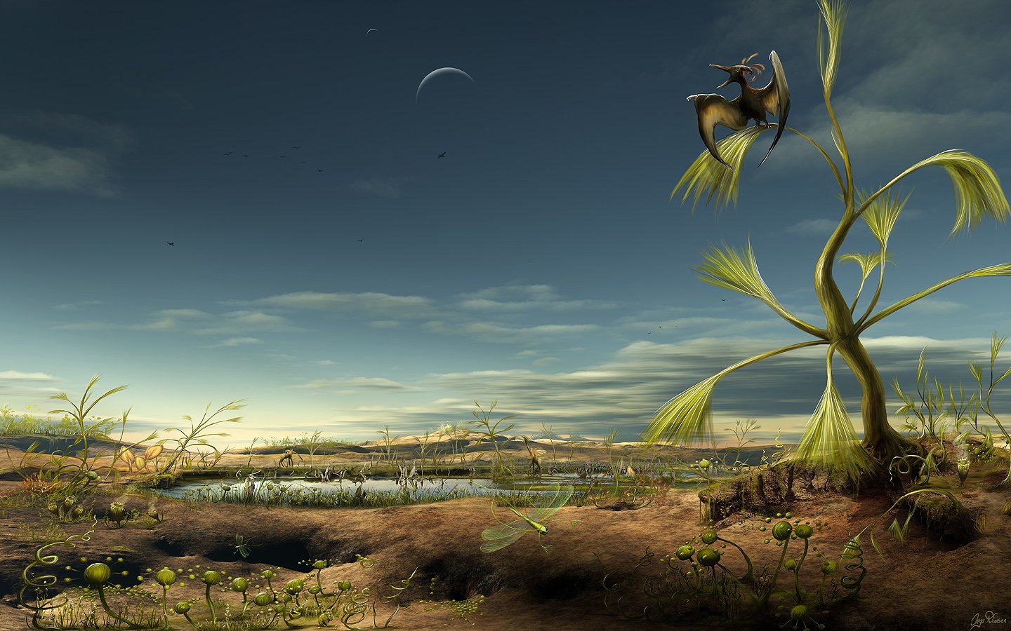 Alien Biotope Desktop Wallpaper - Inga Nielsen - HD Wallpaper 