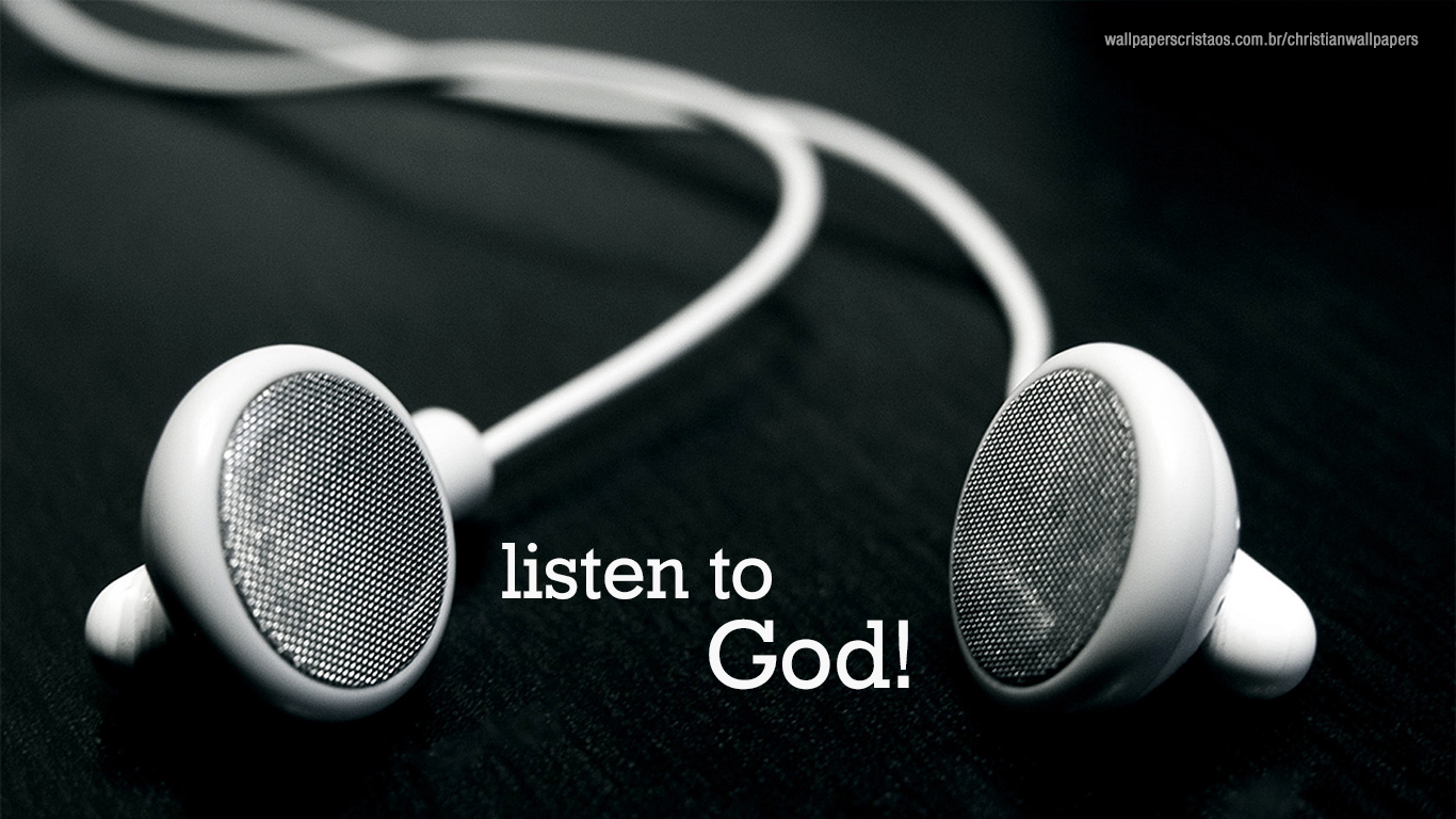 Listen To God Earphones Christian Wallpaper Hd - Ultra Hd Christian Wallpapers Hd - HD Wallpaper 