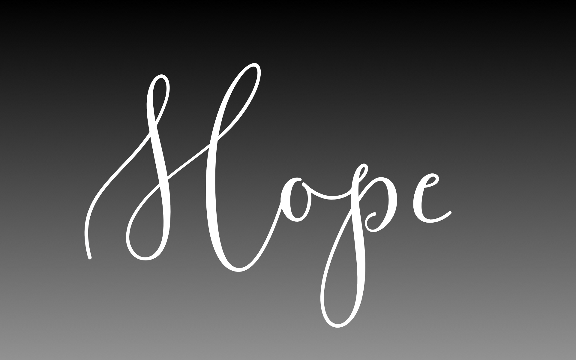 Hope Themed Calligraphy Abstract Letter Design Christian - Hope Wallpaper Hd In Black - HD Wallpaper 