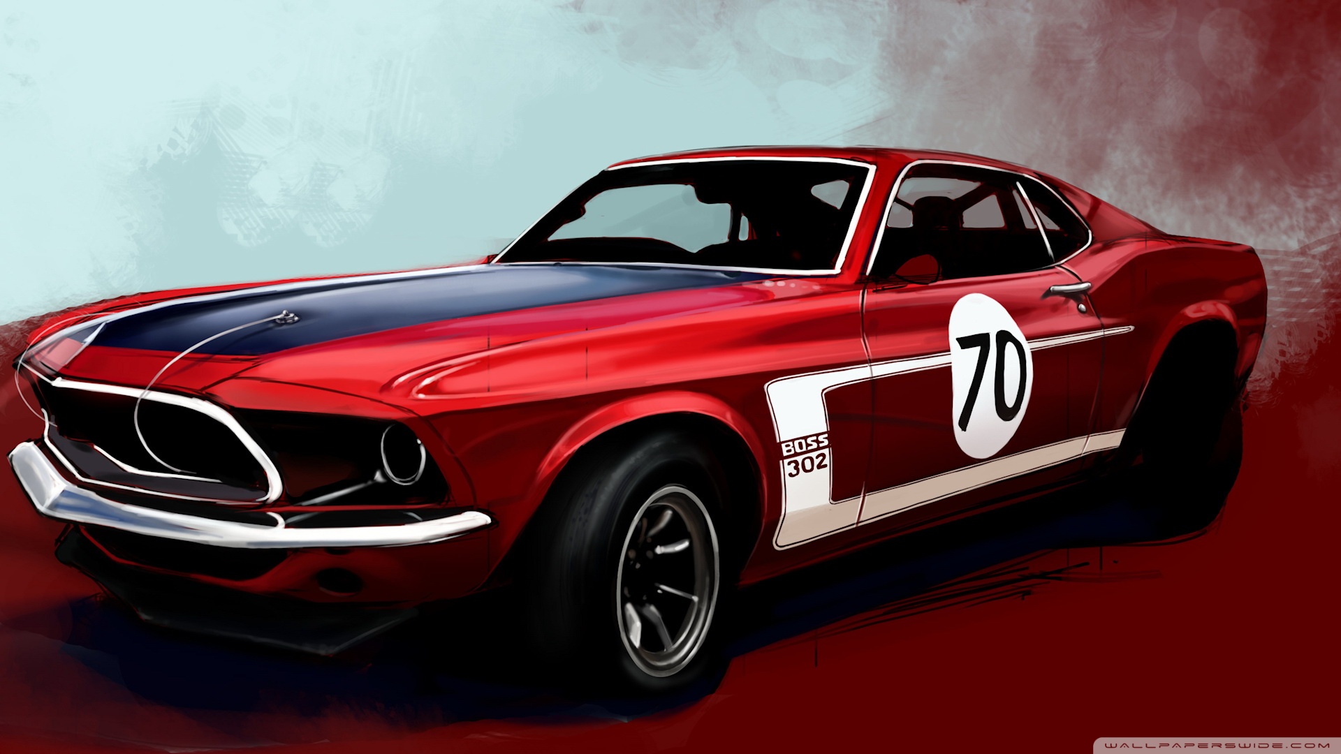 Ford Mustang Boss 302 Classic Car Wallpaper - Old Mustang Wallpaper Hd - HD Wallpaper 