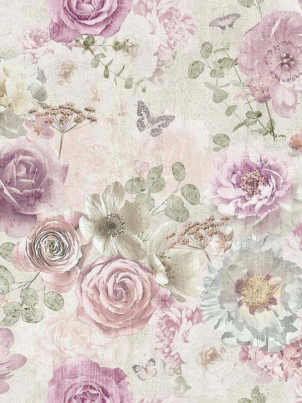 Vintage Flower Wall Paper - HD Wallpaper 