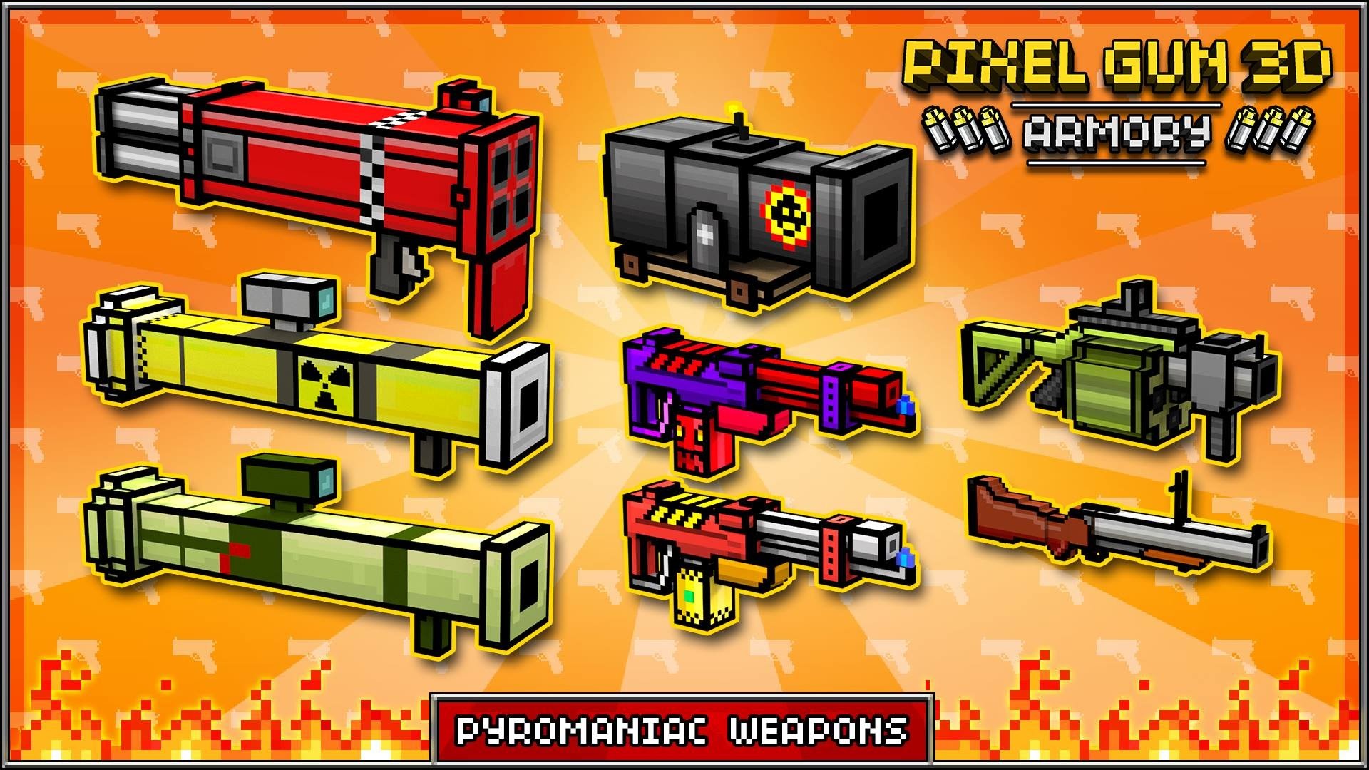 Pixel Gun 3d Wallpaper Pixel Gun 3d Premium Weapons - Pixel Gun 3d Heavy Weapons - HD Wallpaper 