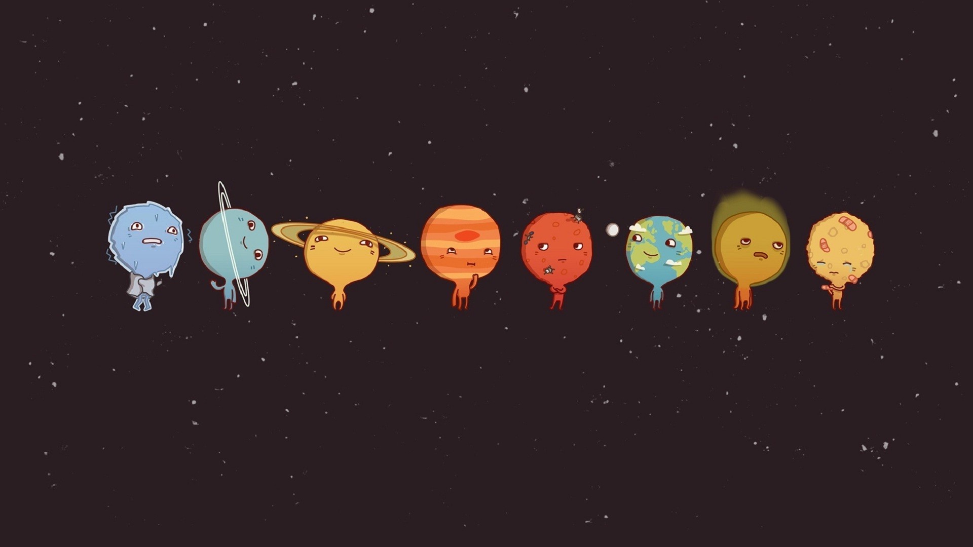 1920x1080, Space, Sun, Pluto, Venus, Mercury, Earth, - Sun And Moon Desktop - HD Wallpaper 