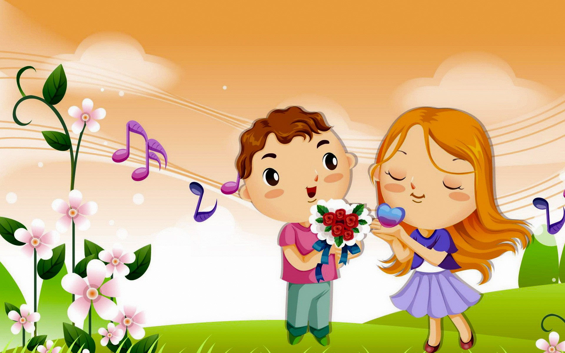 Couple Animated Background - HD Wallpaper 