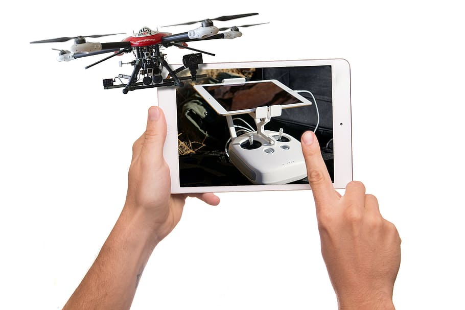 Copter, Machine, Flying, Tablet, 3d, Electronic, Object, - ドローン 動画 リアルタイム - HD Wallpaper 