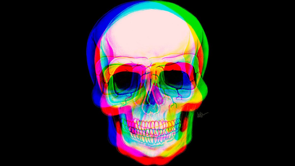 Skull Rgb - HD Wallpaper 