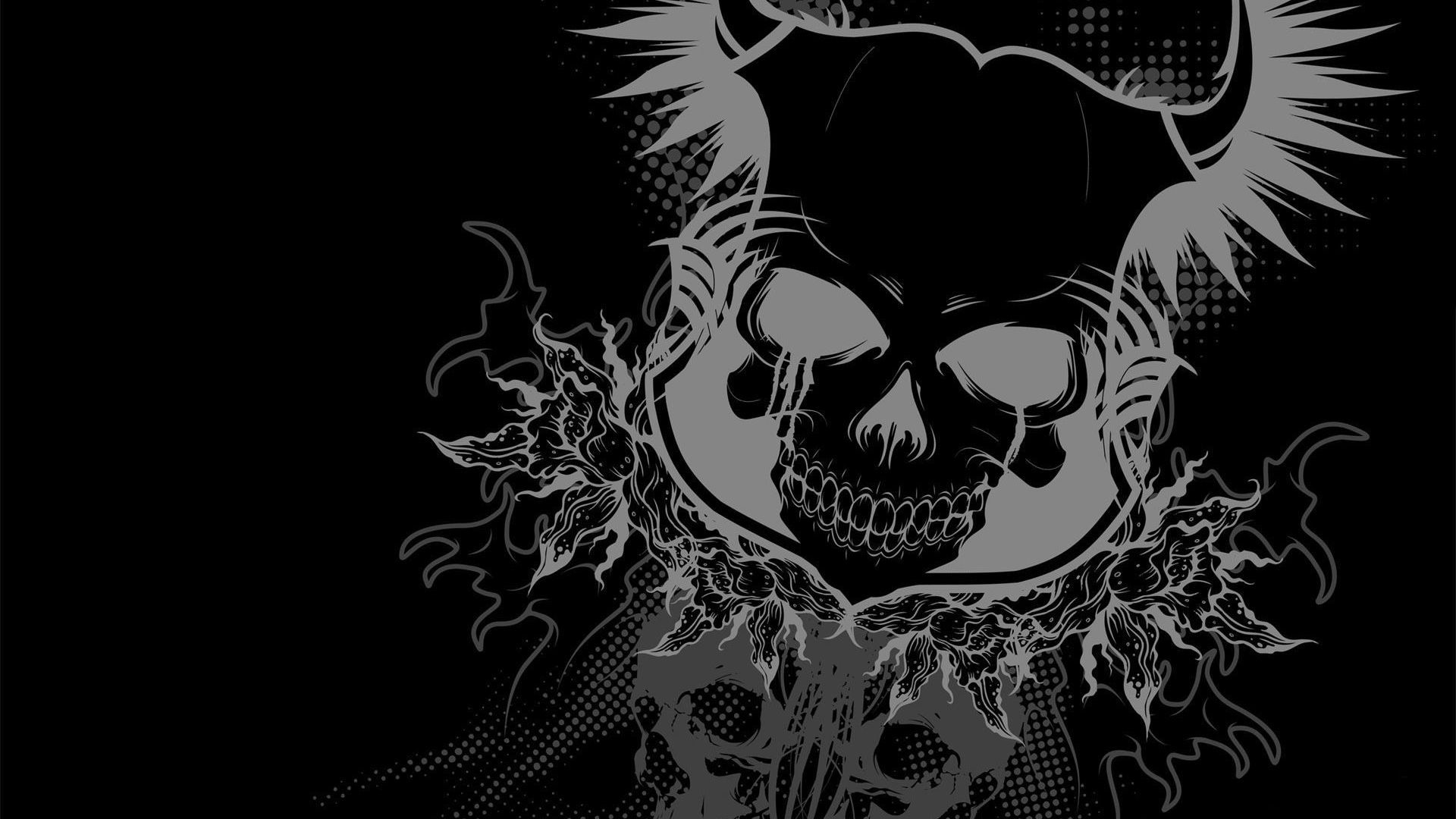 Skull Wallpapers Group - Skull Wallpaper For Pc Hd - HD Wallpaper 