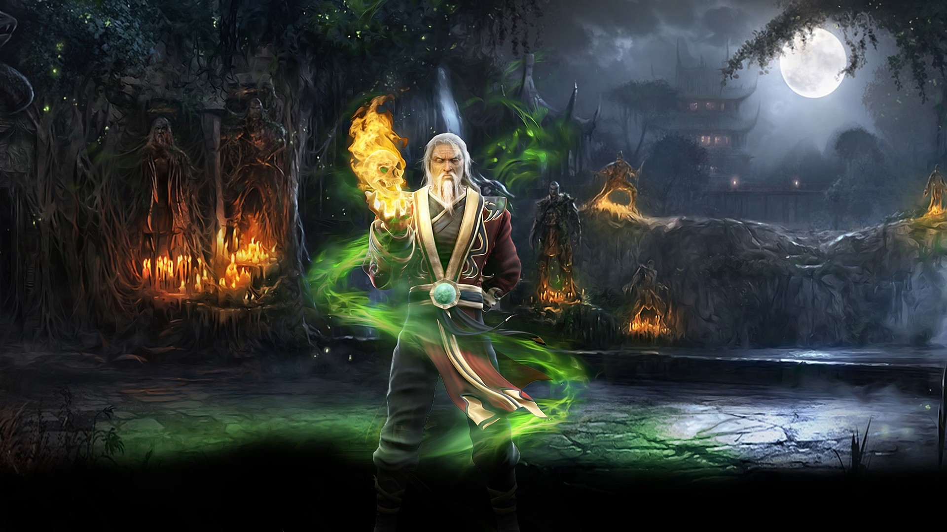 Px Wizard Desktop Wallpapers 
 Data-src - Shang Tsung's Garden - HD Wallpaper 