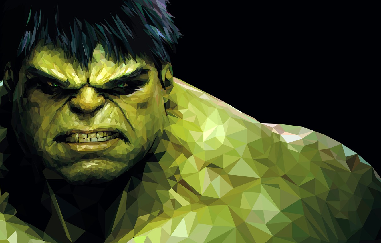 Photo Wallpaper Fiction, Monster, Green, Black Background, - Hulk Avengers Wallpaper Hd - HD Wallpaper 