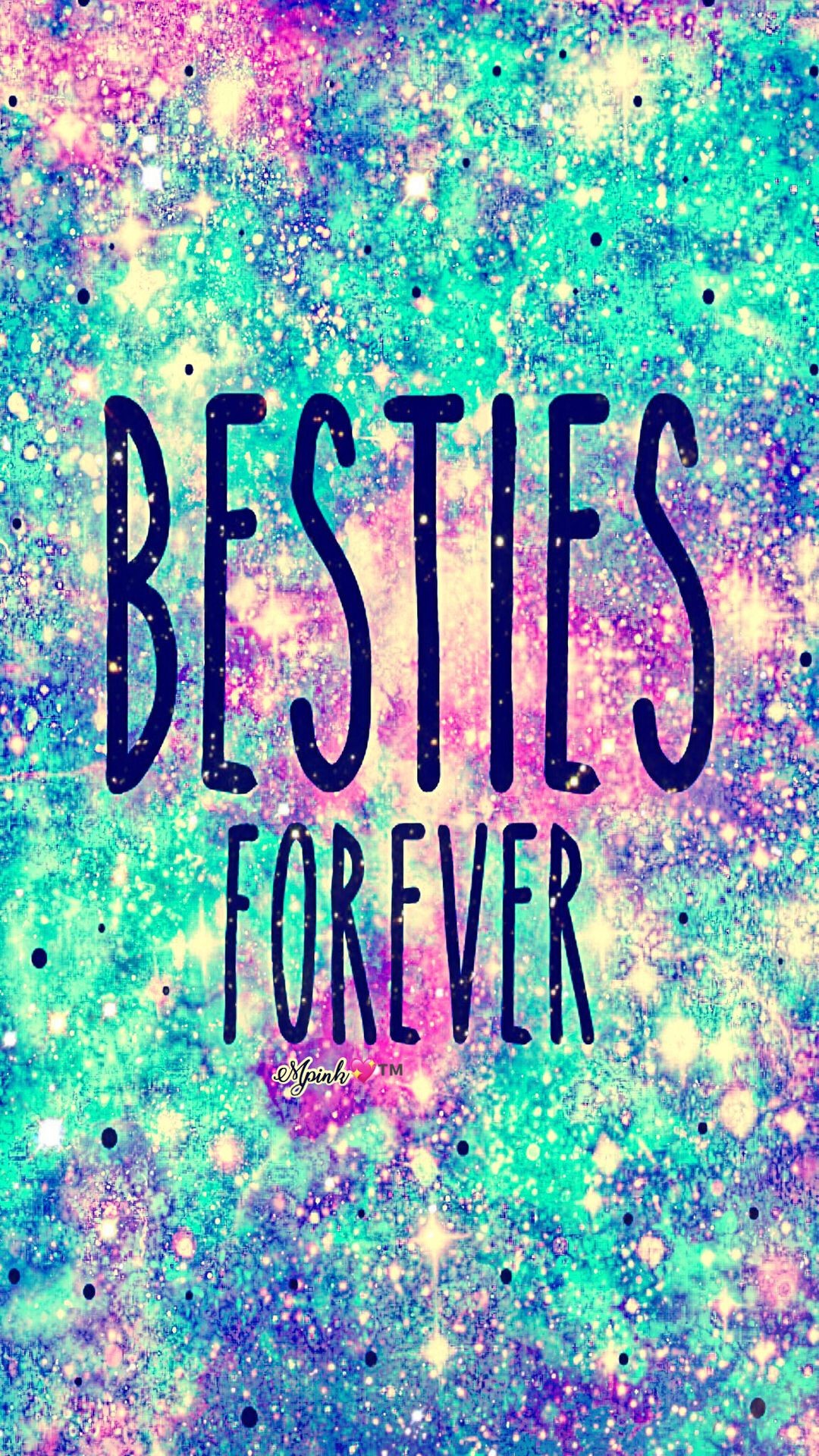 Besties Forever Galaxy Wallpaper - Bff Background - HD Wallpaper 