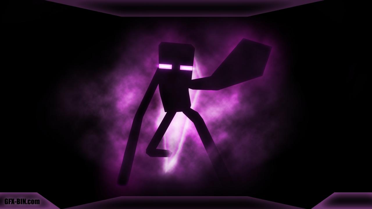 Pocket Edition Purple Violet Light Darkness - Enderman Minecraft - HD Wallpaper 