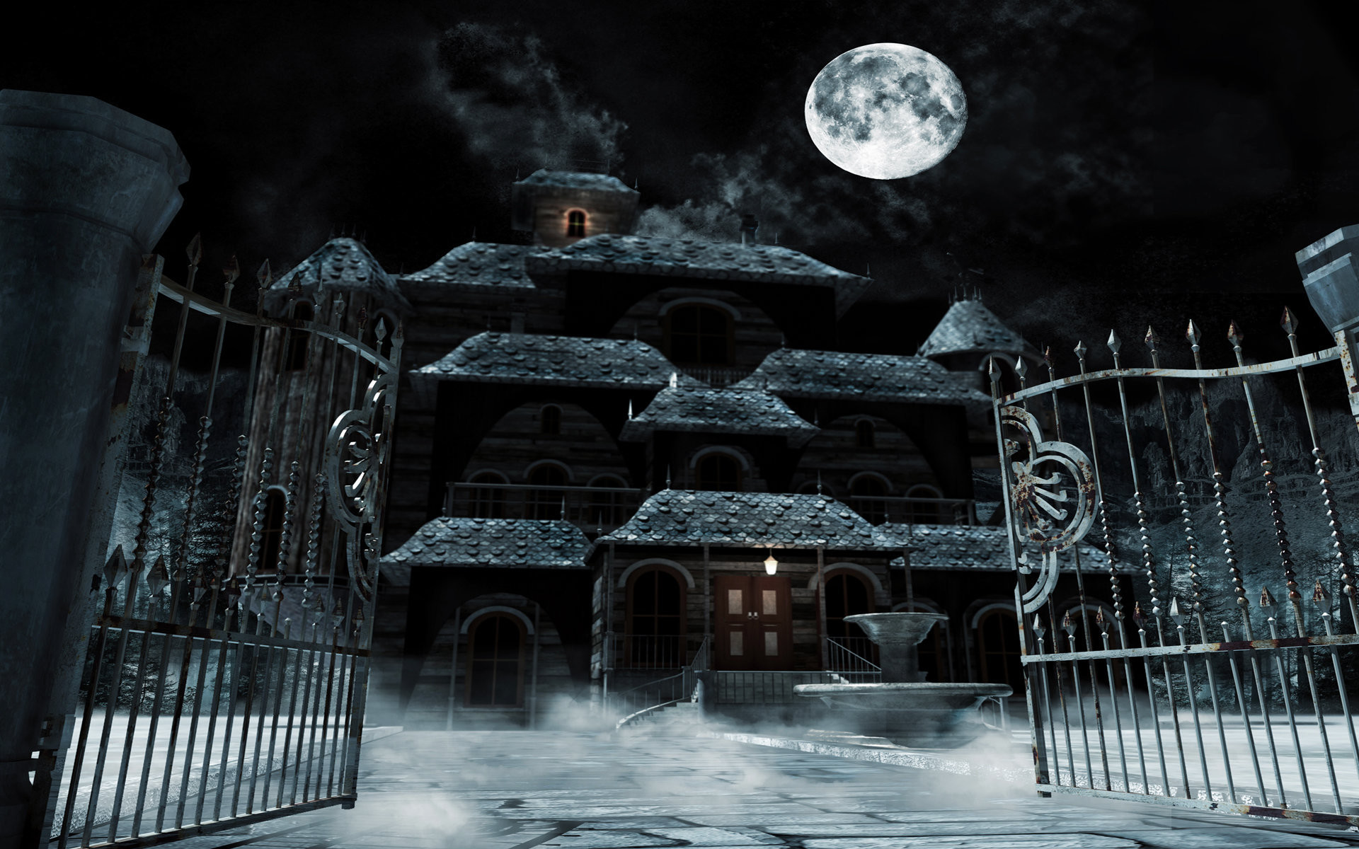 The Haunted House Wallpaper 1920ã1200 - Ghost House Background Hd - HD Wallpaper 