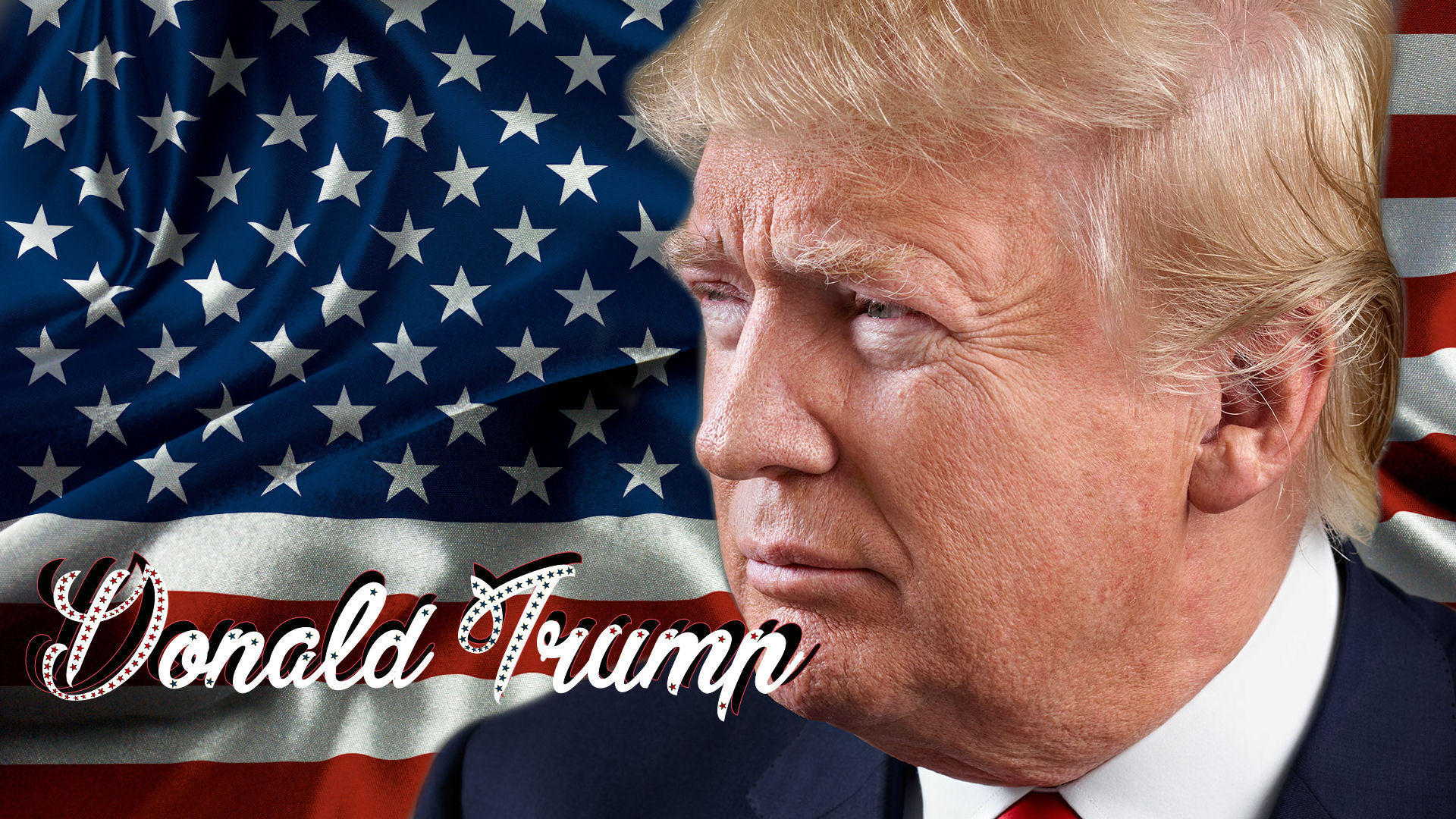 Donald Trump - American Flag Donald Trump - HD Wallpaper 
