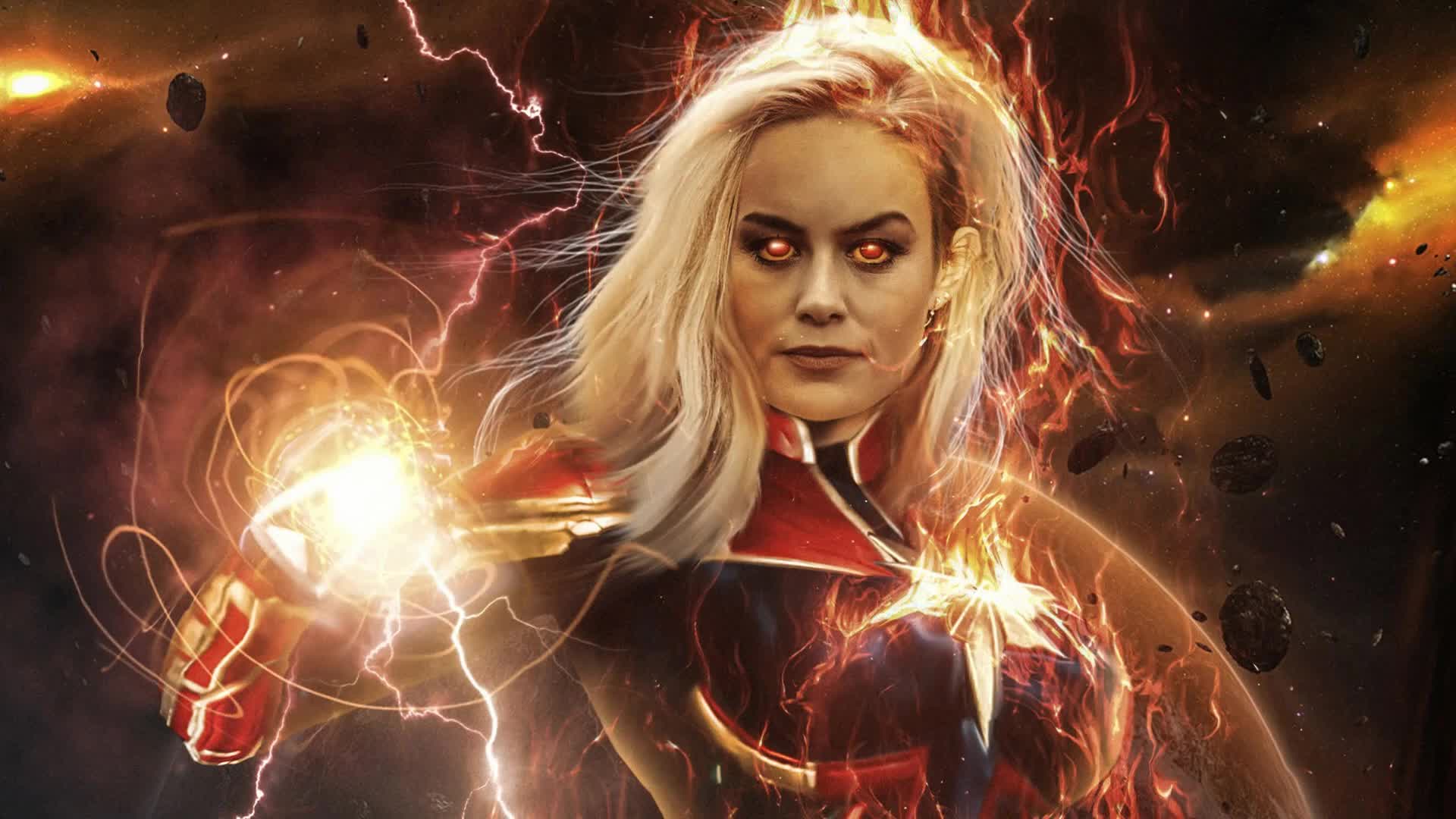 Brie Larson Captain Marvel Live Wallpaper - Brie Larson - HD Wallpaper 