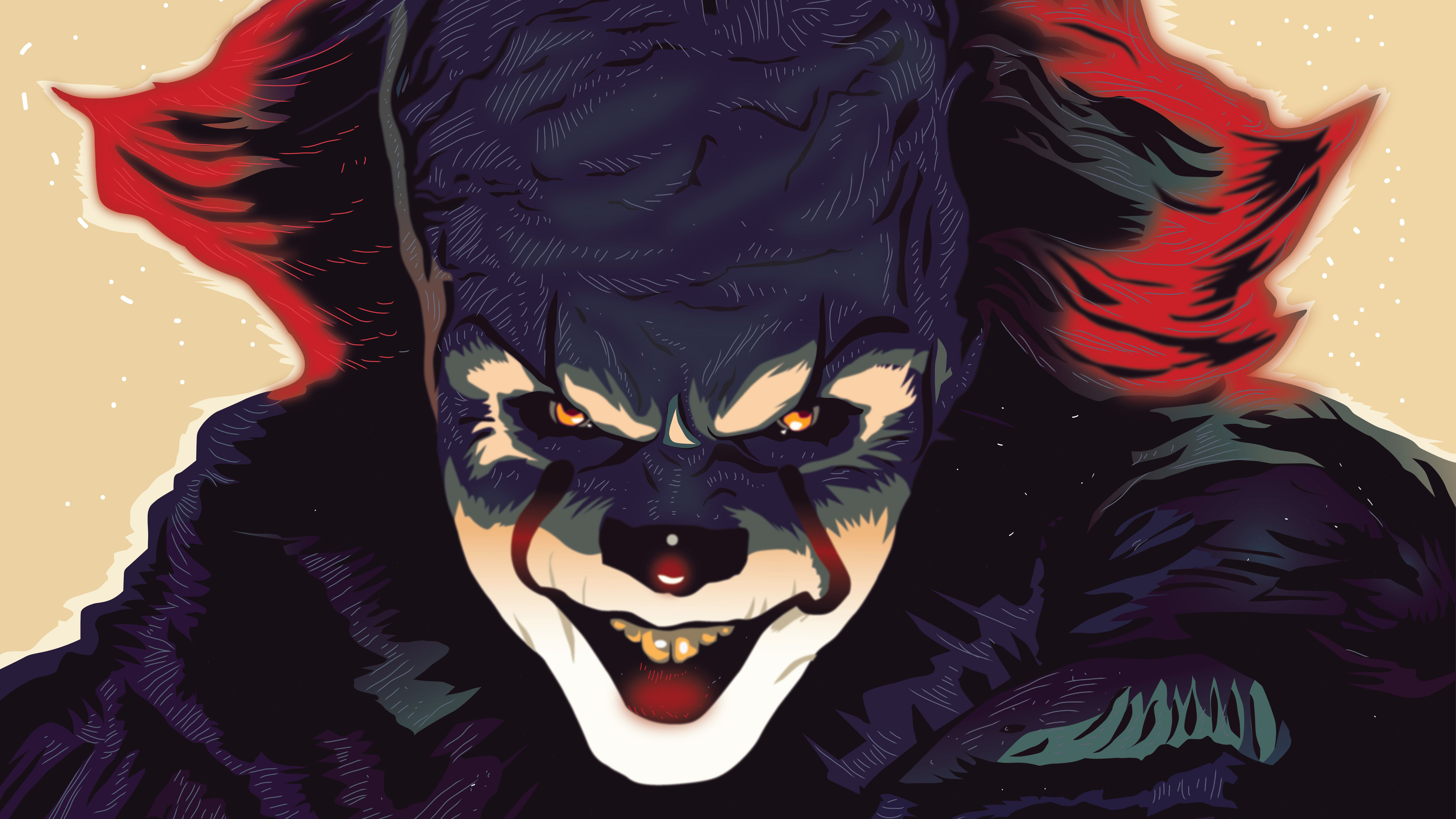 Wallpaper Of It, Movie, Art, Clown Background & Hd - Movie Poster - HD Wallpaper 