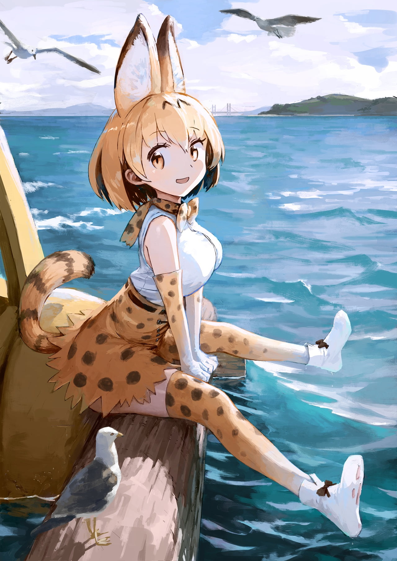 Serval Kemono Friends Characters - HD Wallpaper 